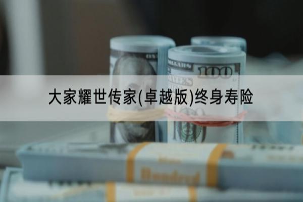 大家耀世传家(卓越版)终身寿险